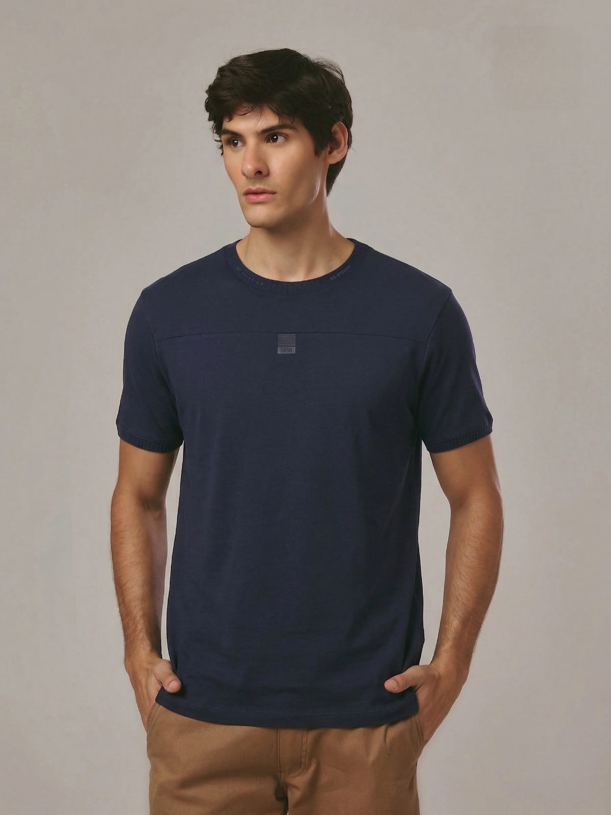 CAMISA RECORTE FRONTAL SUEDINE CONFORT