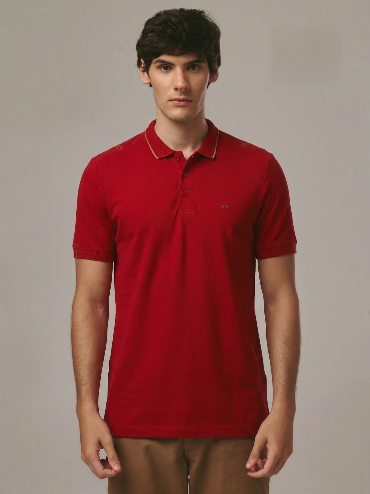 CAMISA POLO RETILINIA NA GOLA