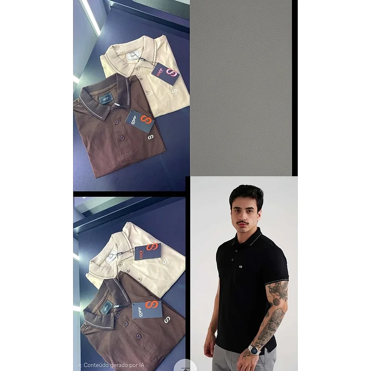camiseta polo detalhe gola 