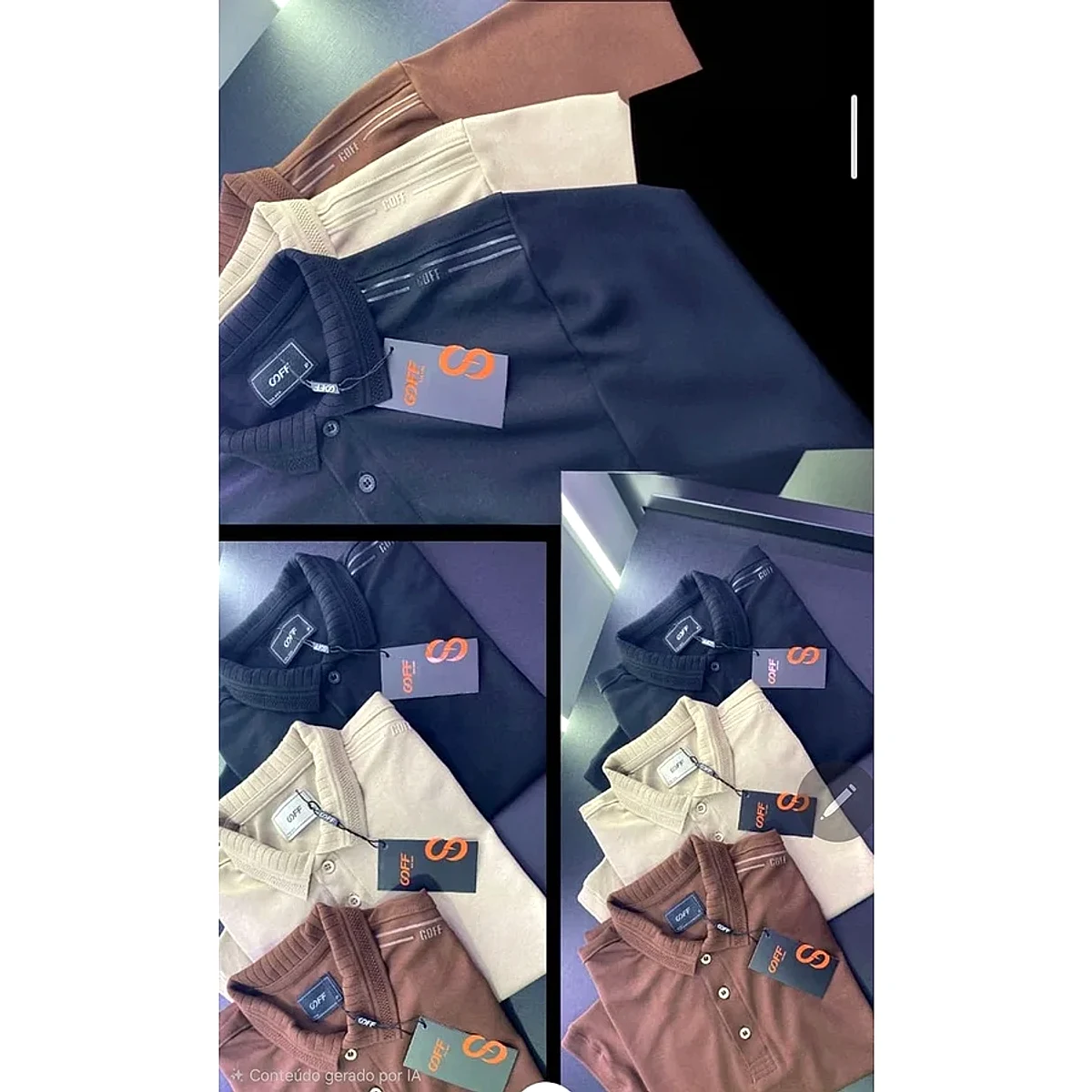 camiseta polo goff detalhe gola
