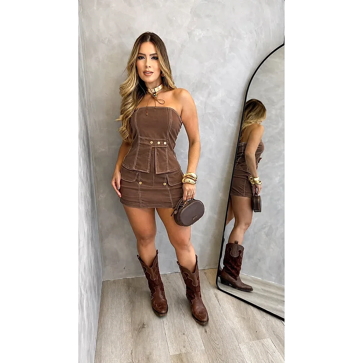 conjunto tomara que caia